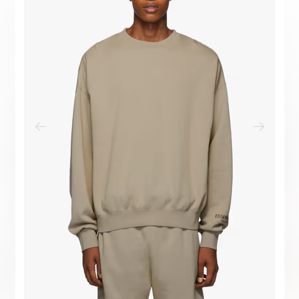 Fear of God ESSENTIALS Core Pullover Crewneck - Small - Tan